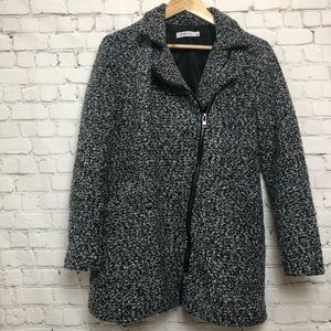 JustFab Moto Style Asymmetric Zipper Jacket